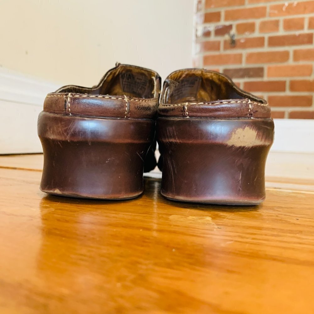 Womens Ariat Leather Heeled Clogs Slides Mules  8.5 B - Picture 9 of 16